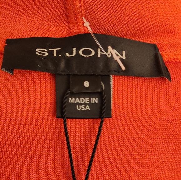 NWT St John Couture Coral Colored Dress and Jacket - Picture 4 of 11